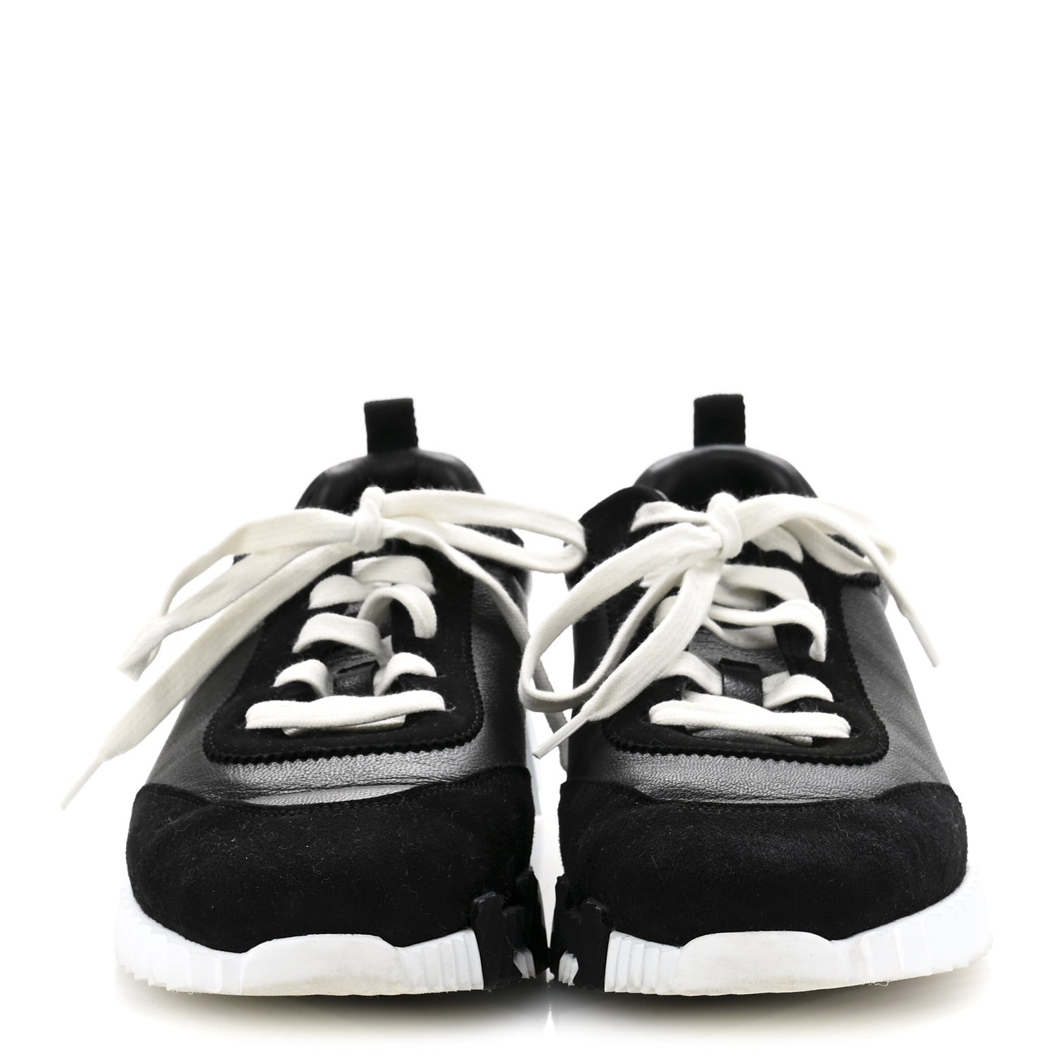 Hermes Goatskin Suede Goatskin Bouncing Sneakers 40.5 Black 3 of 11