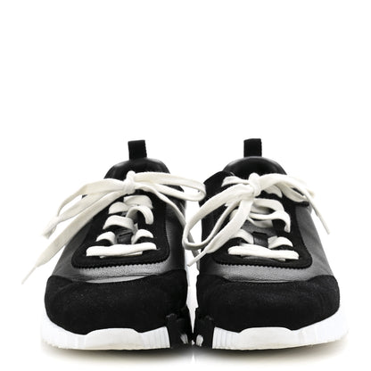 Hermes Goatskin Suede Goatskin Bouncing Sneakers 40.5 Black 3 of 11