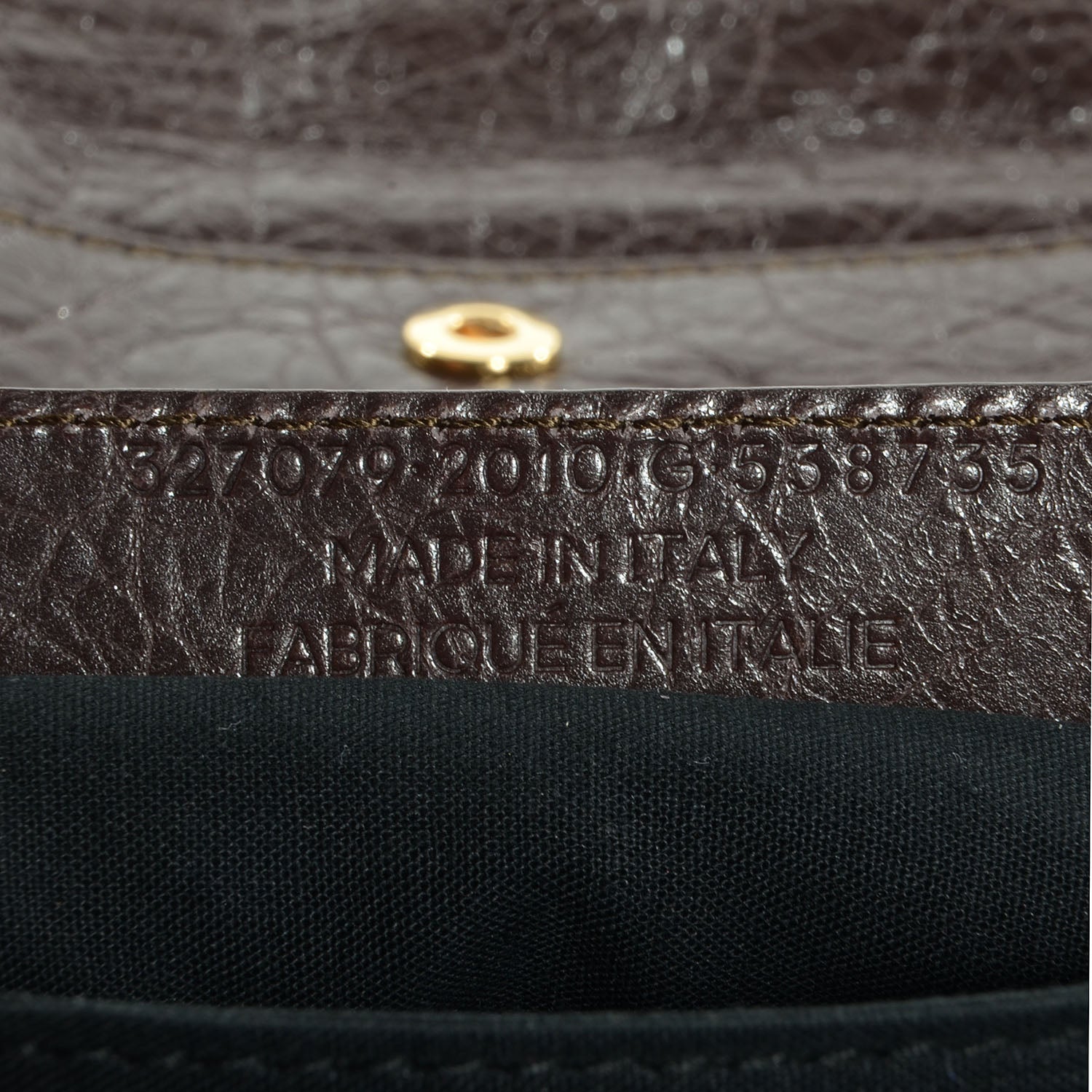 Balenciaga Agneau Giant 12 Gold Hardware Envelope Strap Clutch Charbon 7 of 10
