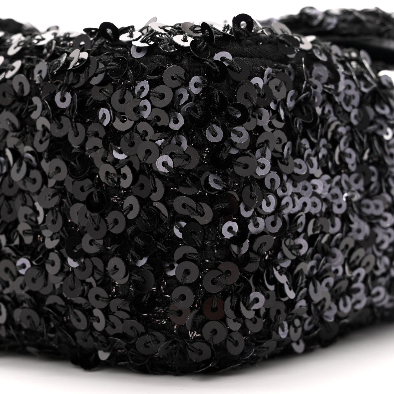 Chanel Sequin Mini Rectangular Flap Black Silver 10 of 13