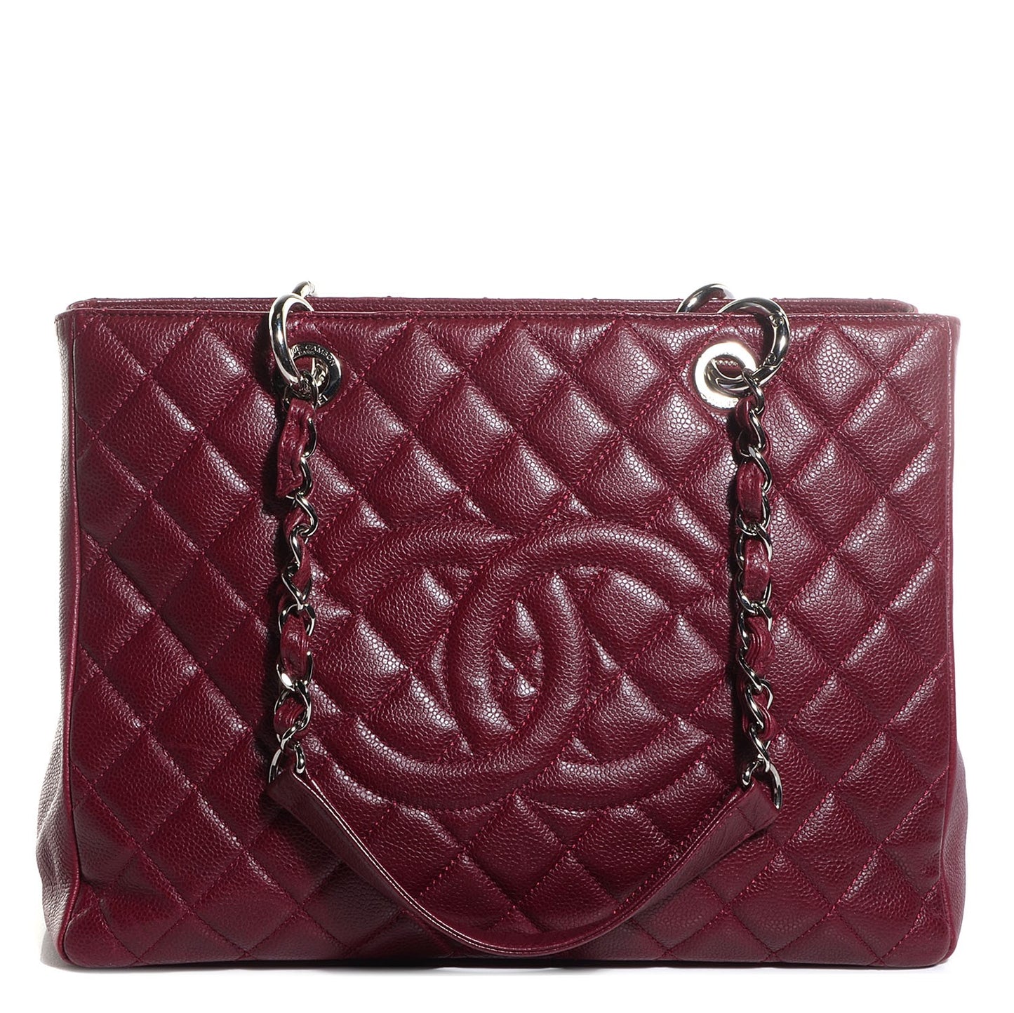 Caviar Grand Shopping Tote GST Dark Red