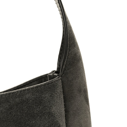 Saint Laurent Suede Small Le 5 A 7 Soft Hobo Urban Grey 12 of 14