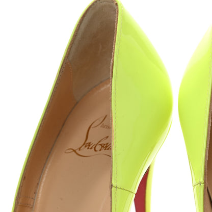Christian Louboutin Patent So Kate 120 Pumps 37 Neon Yellow 11 of 11