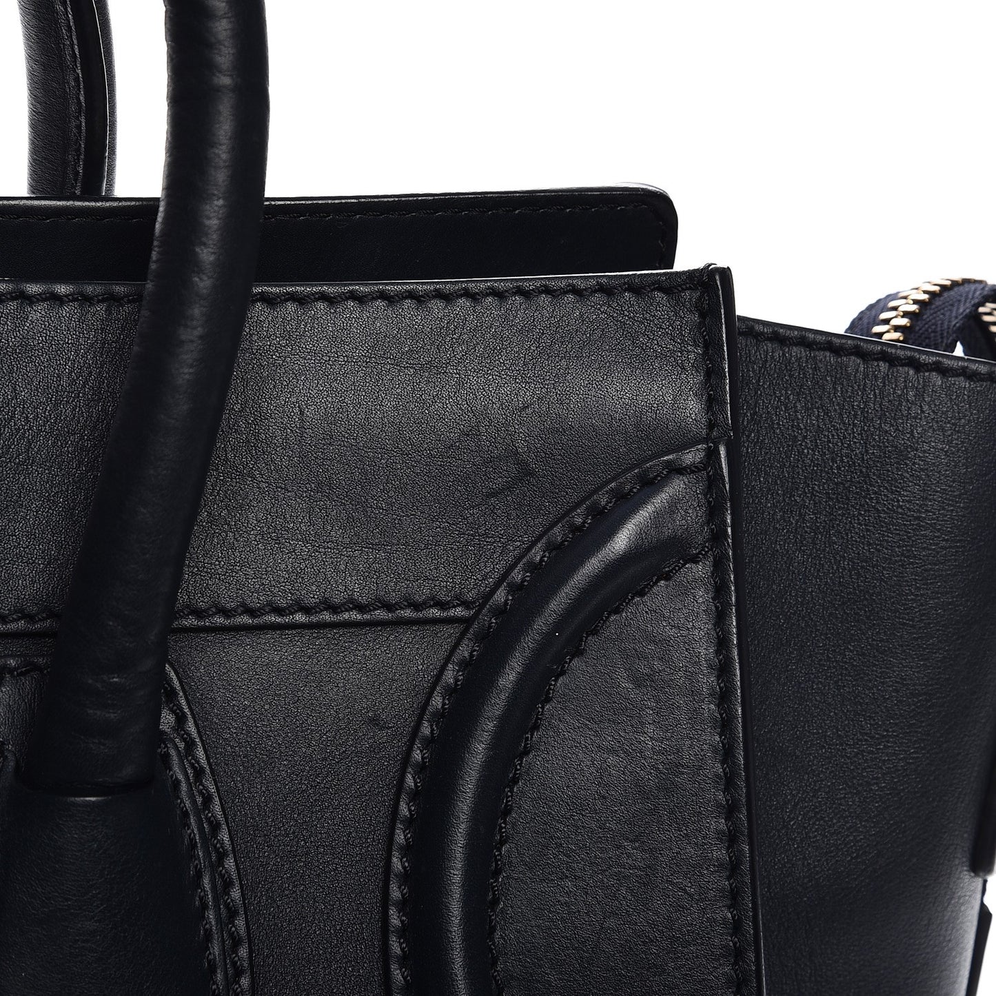 Smooth Calfskin Mini Luggage Navy Blue
