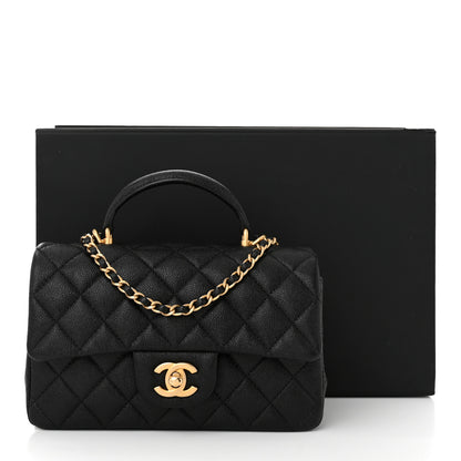 Chanel Caviar Quilted Mini Top Handle Rectangular Flap Black 11 of 11