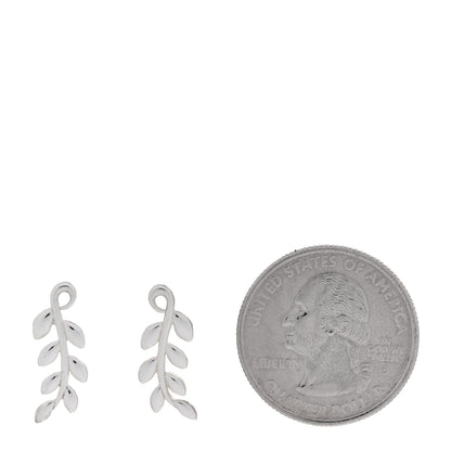Tiffany Sterling Silver Paloma Picasso Olive Leaf Climber Earrings 2 of 4