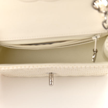 Chanel Lambskin Perforated Quilted Mini Square Flap White 5 of 11