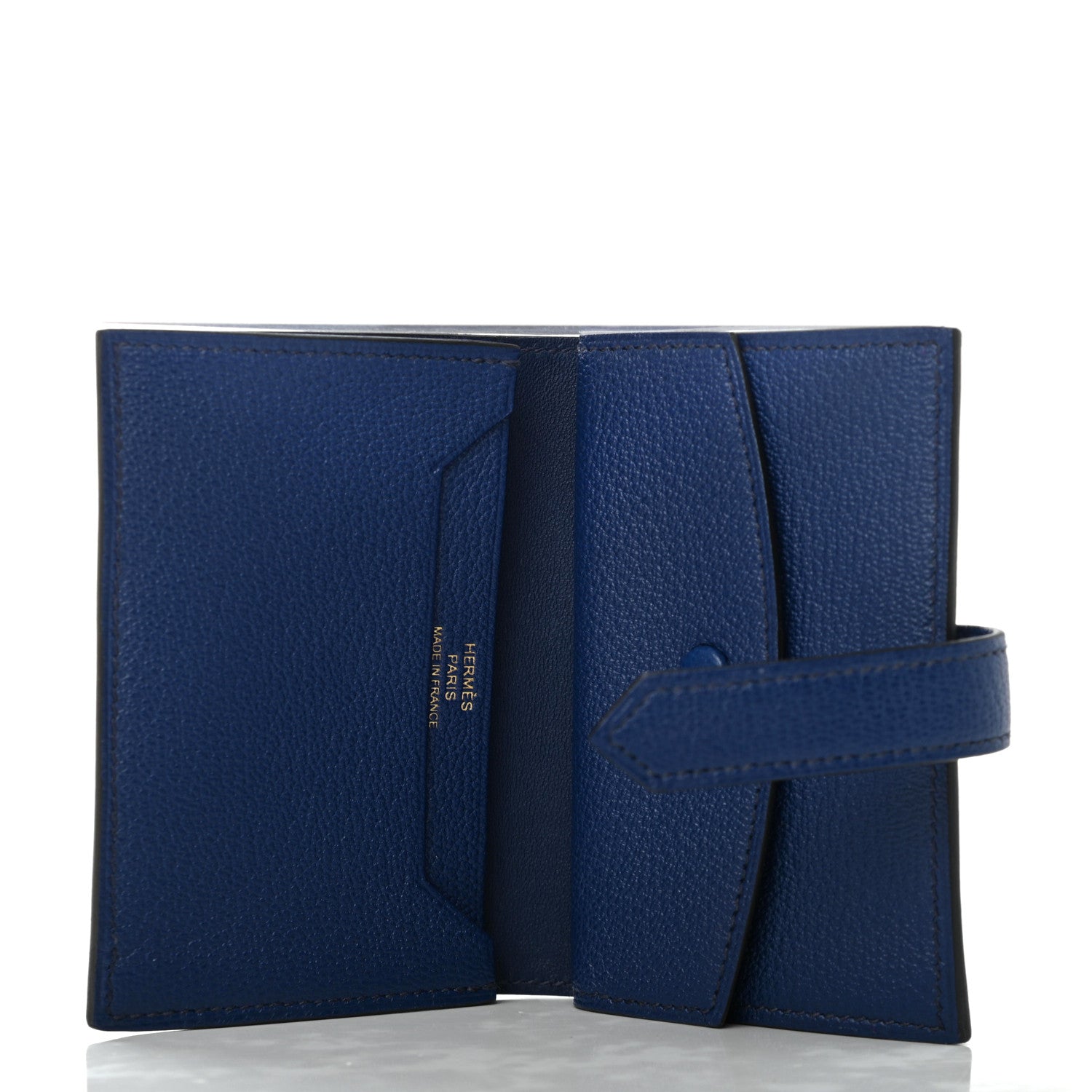 Hermes Chevre Mysore Mini Bearn Wallet Bleu Saphir 4 of 5