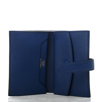 Hermes Chevre Mysore Mini Bearn Wallet Bleu Saphir 4 of 5