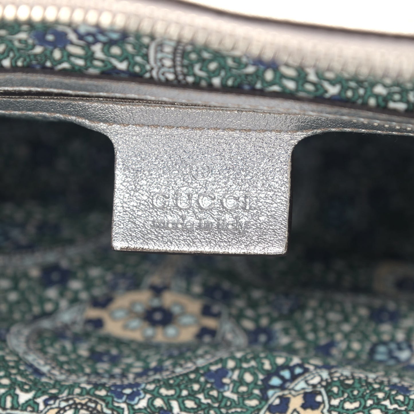 Metallic Calfskin Romy Boston Silver
