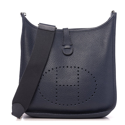 Hermes Taurillon Clemence Evelyne III PM Bleu Abysse 1 of 10