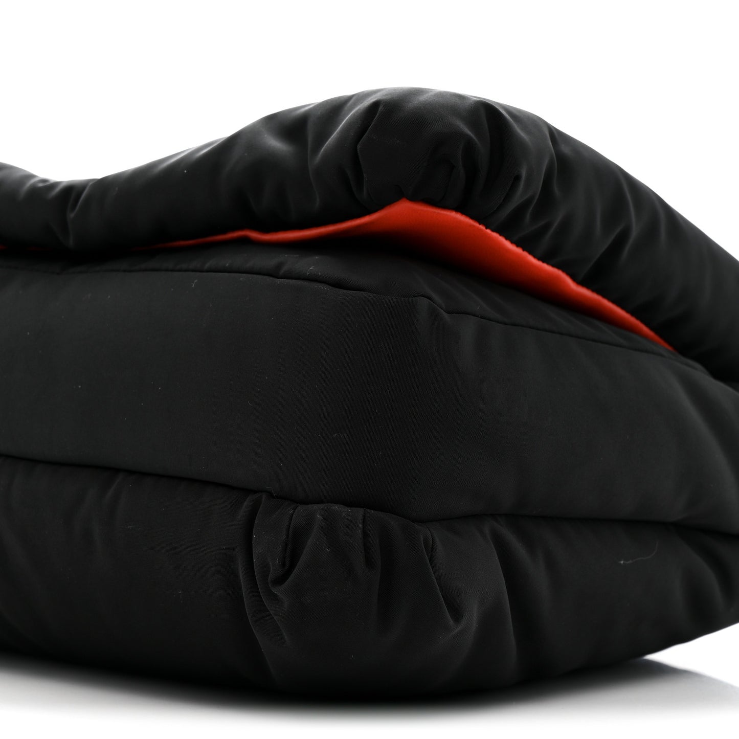 Nylon Medium Goya Puffer Bag Black