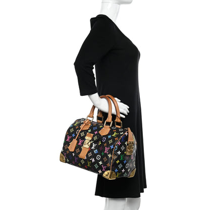 Louis Vuitton Monogram Multicolor Speedy 30 Black 2 of 12
