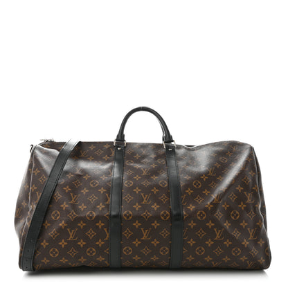 Louis Vuitton Monogram Macassar Keepall Bandouliere 55 1 of 9