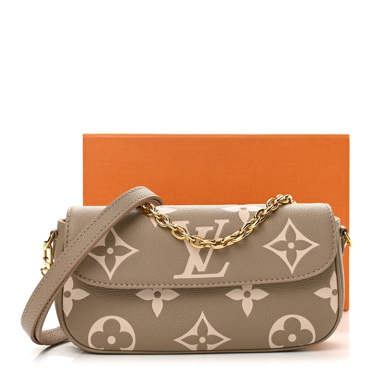 Louis Vuitton Empreinte Monogram Giant Ivy Wallet On Chain Tourterelle Creme 10 of 10