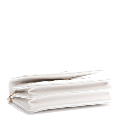 Chanel Caviar Quilted Mini Wallet On Chain WOC White 4 of 12