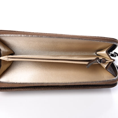 Chanel Metallic Calfskin Large Timeless Zip Around Wallet Brown 5 of 9
