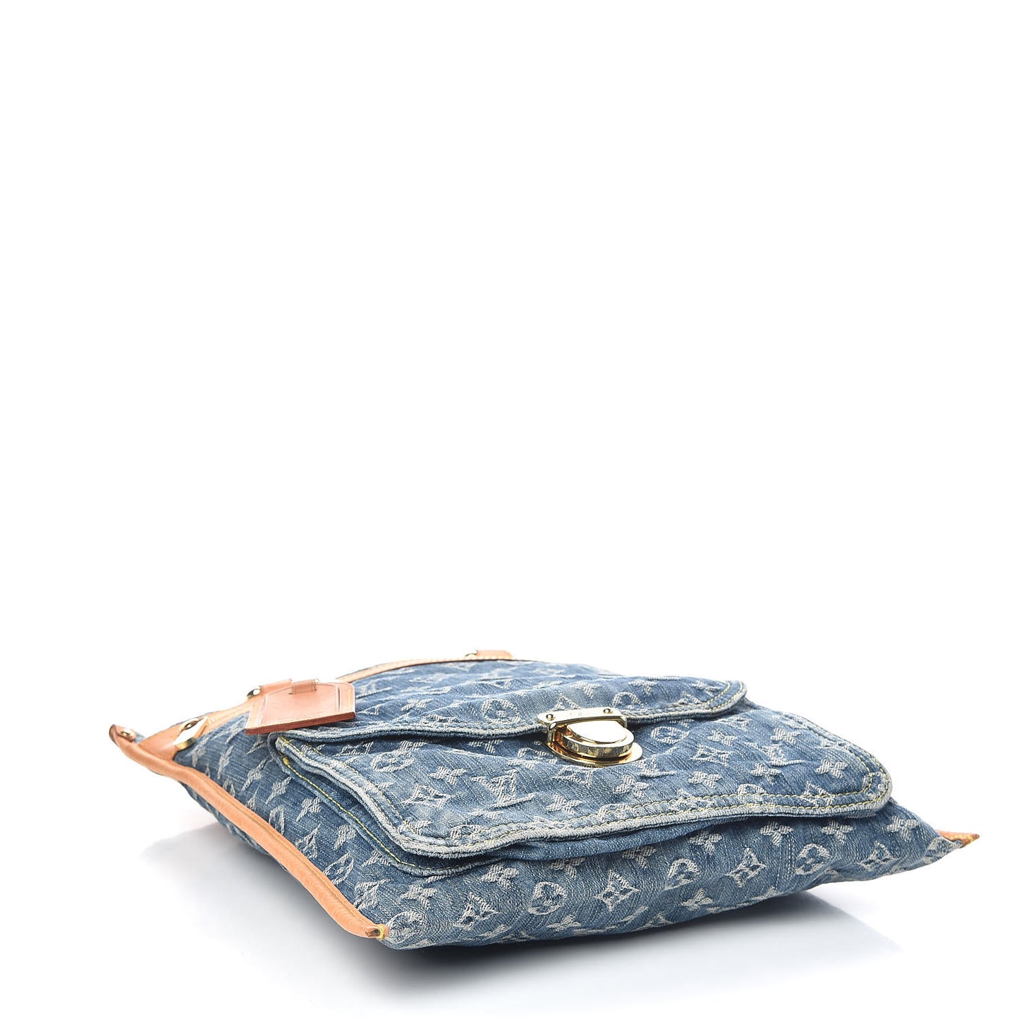 Monogram Denim Sac Plat Blue