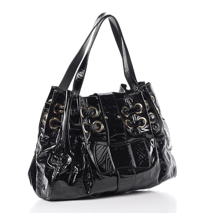 Jimmy Choo Crushed Patent Ramona Black 3 of 15