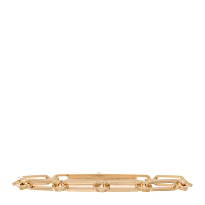 Hermes 18K Yellow Gold Diamond PM Kelly Chaine Bracelet ST 2 of 4