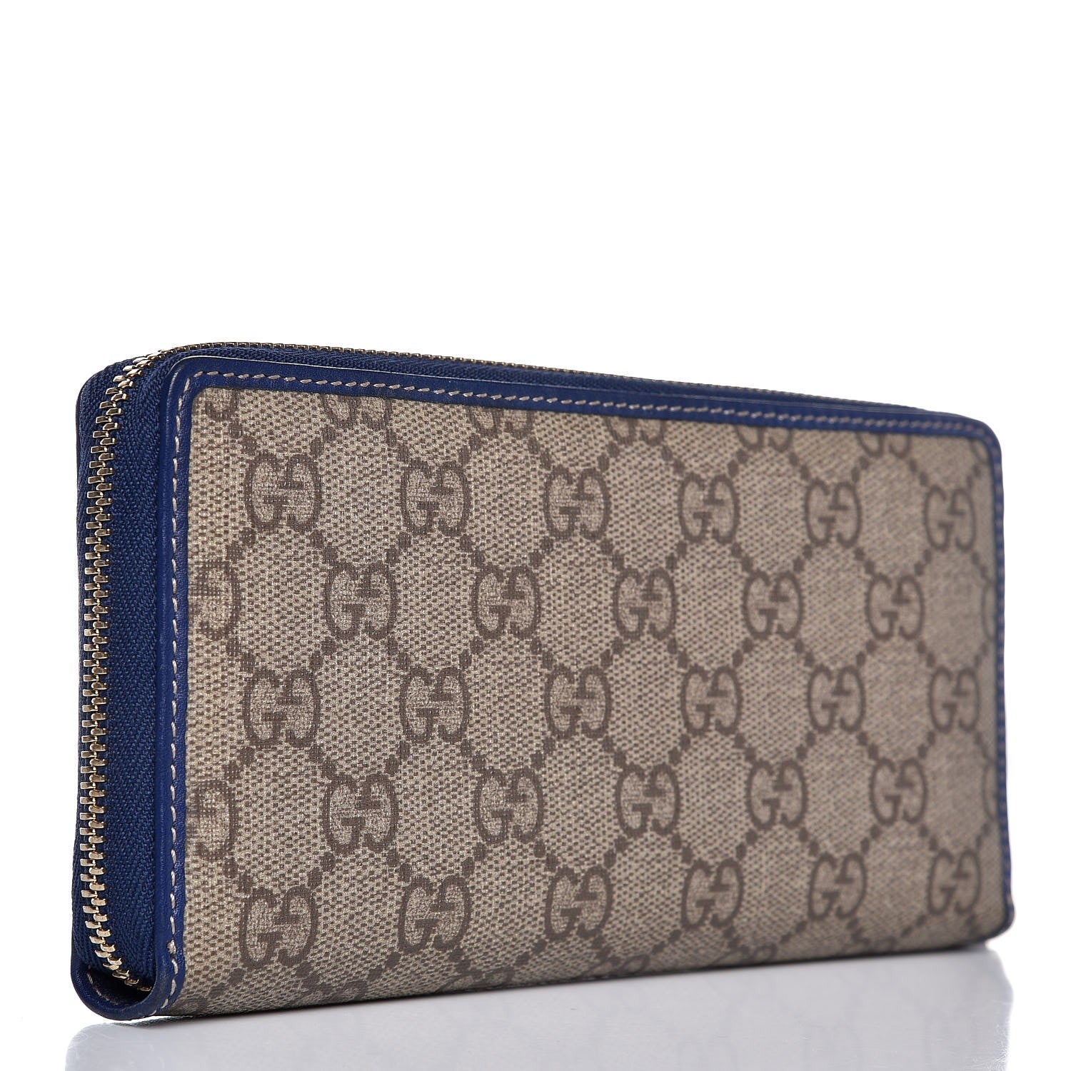 Gucci GG Plus Monogram USA Flag Zip Around Wallet Blue 3 of 7