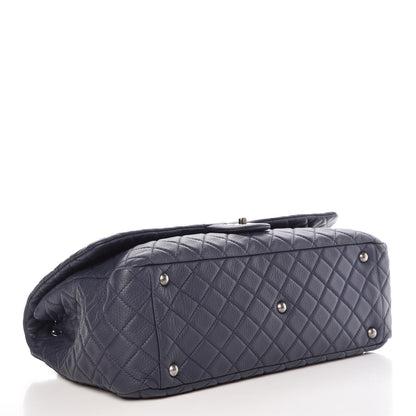 Chanel Calfskin Quilted XXL Travel Flap Bag Navy 4 of 11