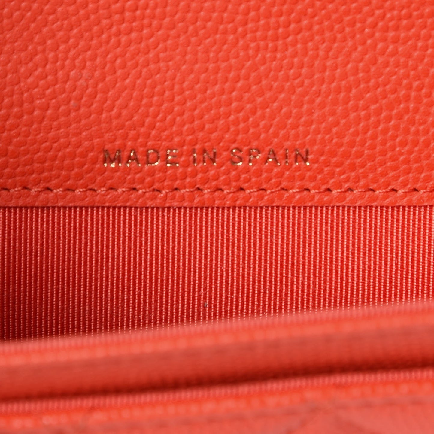 Caviar Quilted Flap Card Holder Red