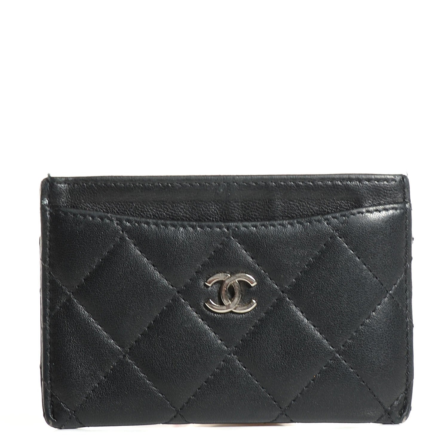 Chanel Lambskin Quilted Card Holder Black 1 of 8