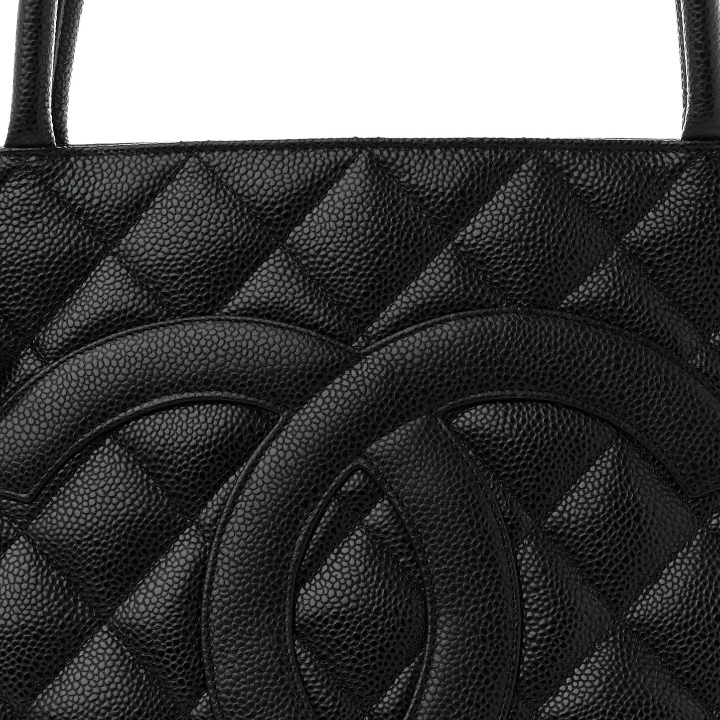 Caviar Quilted Medallion Black