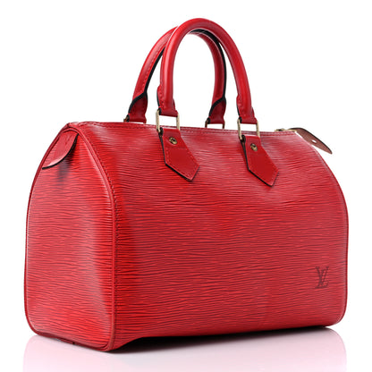 Louis Vuitton Epi Speedy 25 Castillan Red 4 of 18
