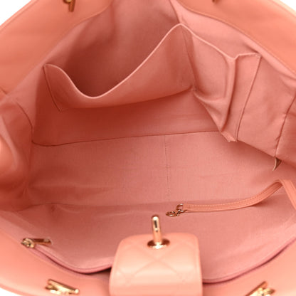 Chanel Calfskin Quilted Large CC Shopping Tote Light Pink 5 of 11