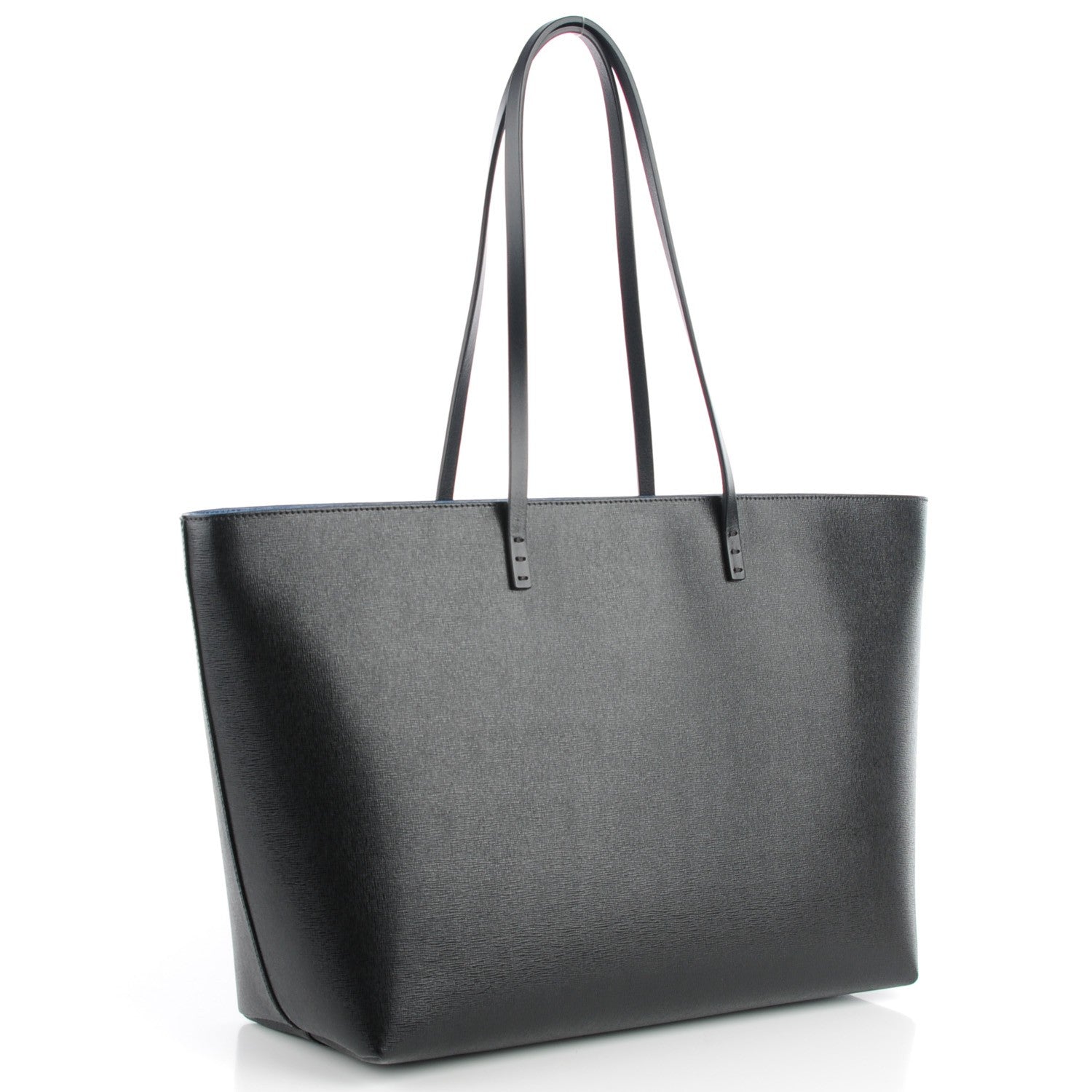 Fendi Vitello Elite Cuoio Monster Buggies Medium Roll Tote Black Multicolor Blue Cobalto 3 of 9