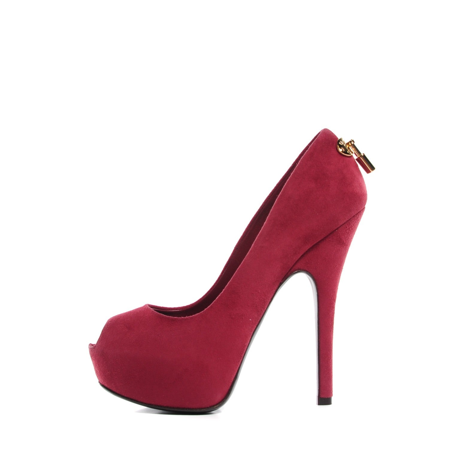 Louis Vuitton Suede Oh Really Peep Toe Pumps 36 Grenat 1 of 7