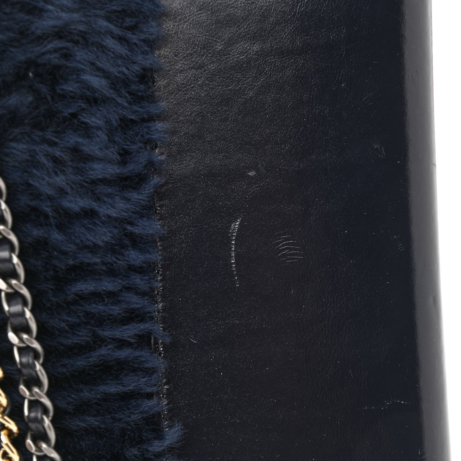 Chanel Shearling Medium Gabrielle Hobo Navy 12 of 13