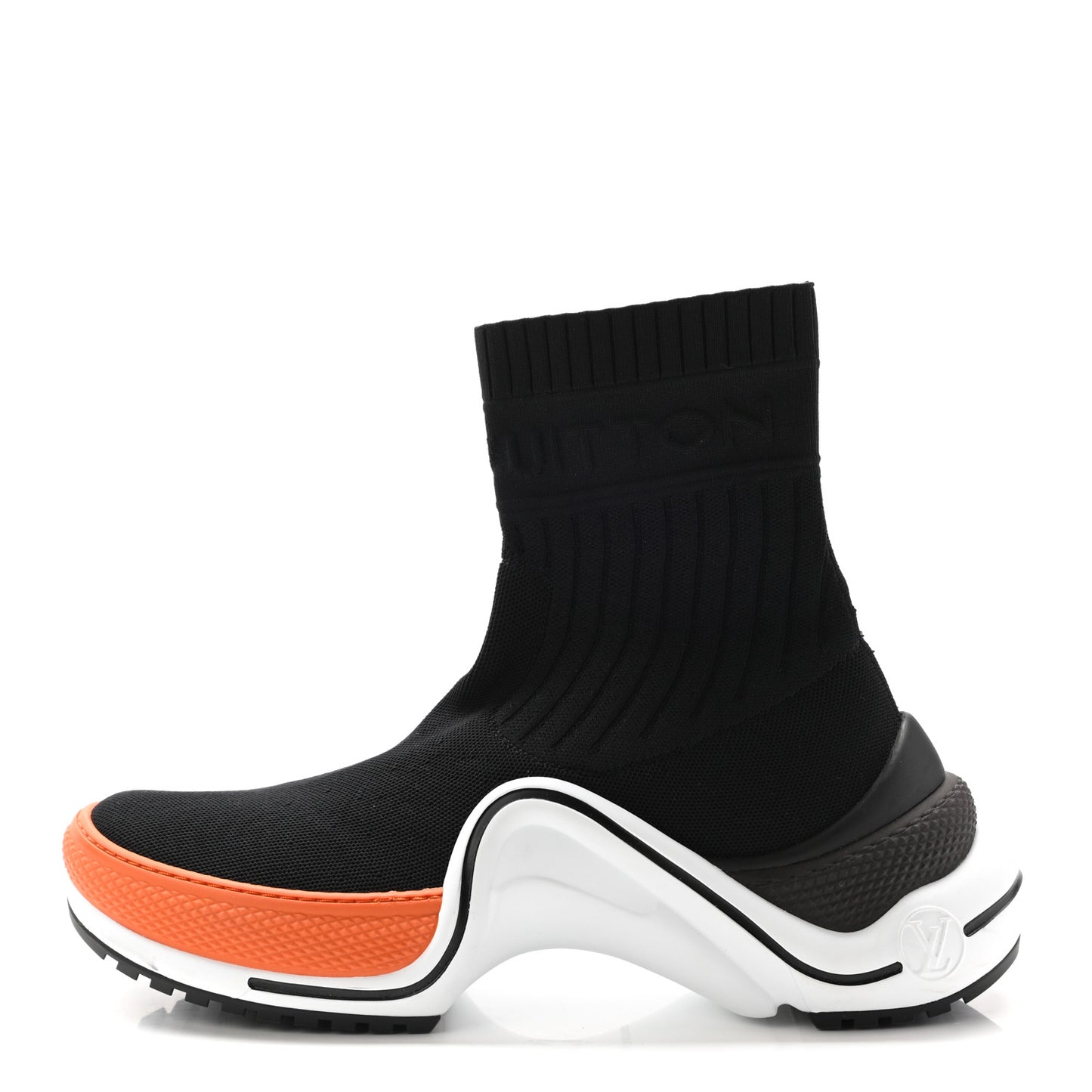 Stretch Textile LV Archlight Sneaker Boots 39.5 Black Orange