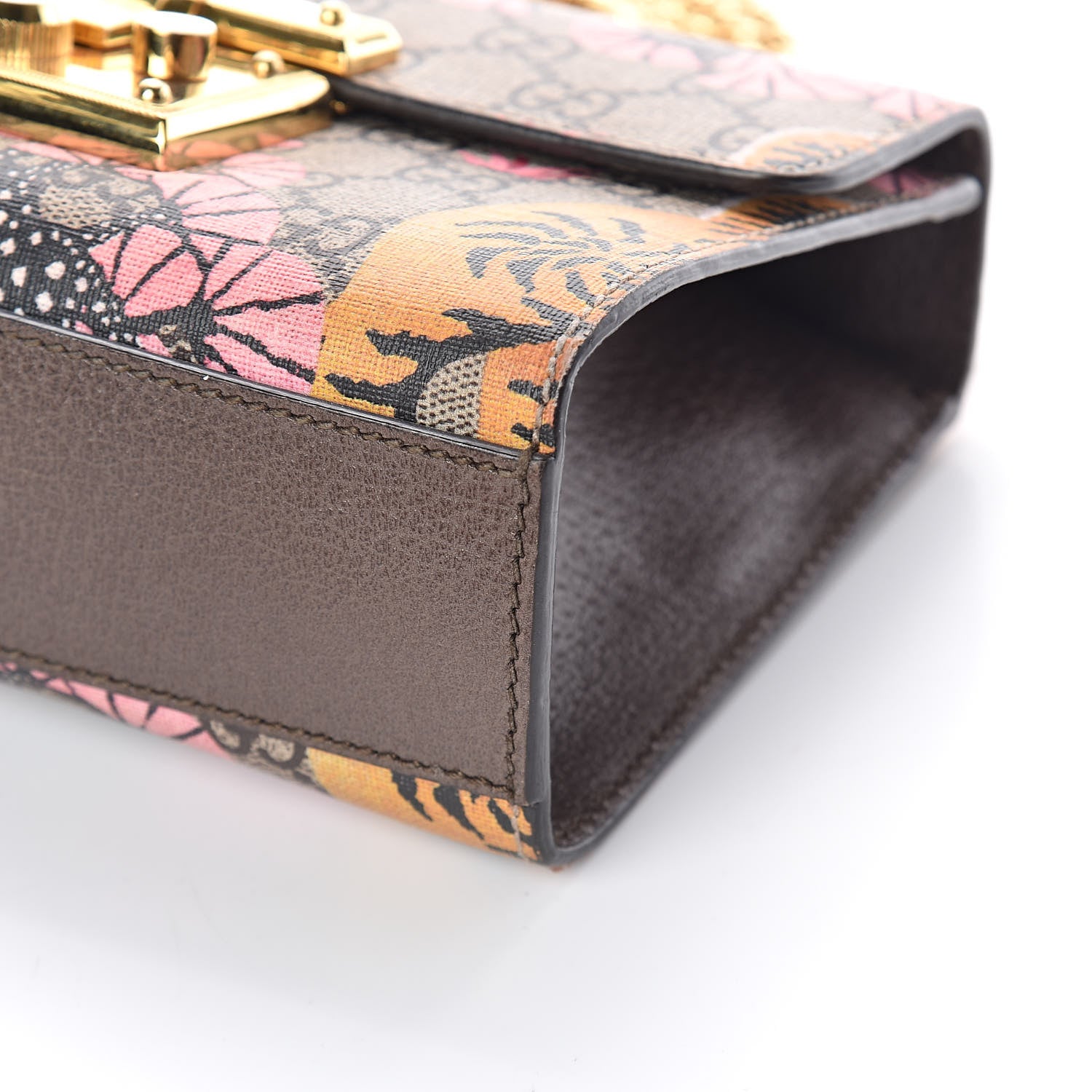 Gucci GG Supreme Monogram Bengal Small Padlock Shoulder Bag Beige Pink 9 of 9