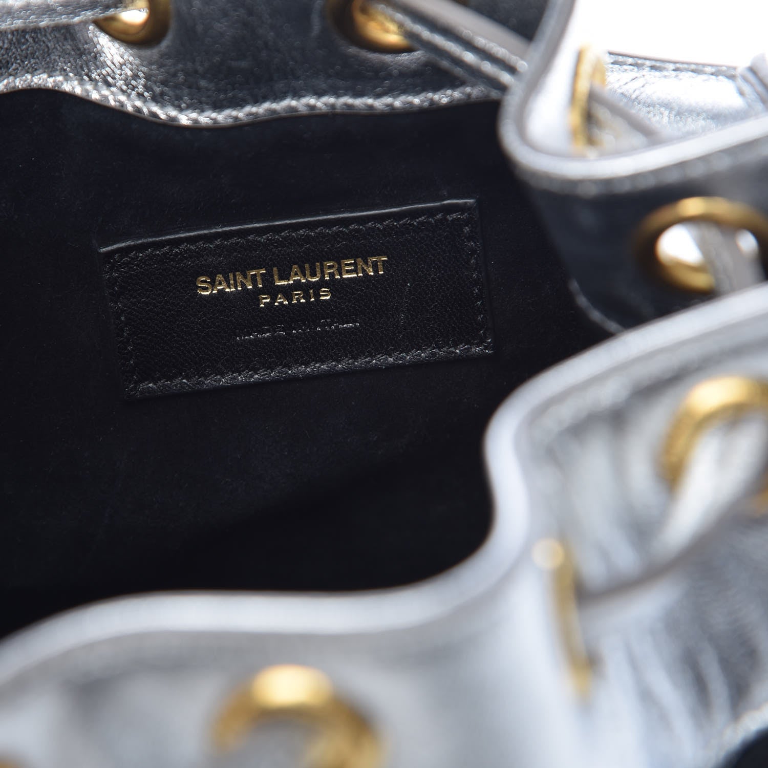 Saint Laurent Calfskin Patchwork Small Emmanuelle Bucket Bag 6 of 10