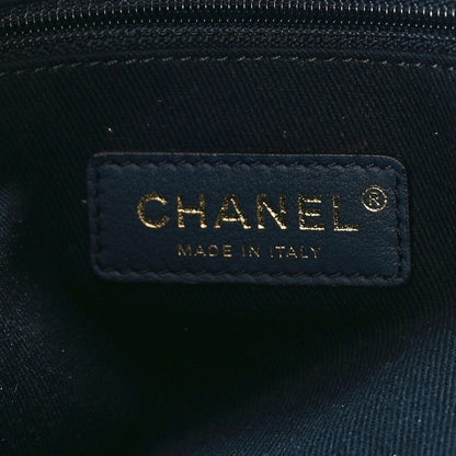 Chanel Lurex Canvas Small Deauville Tote Navy Blue Gold 6 of 10