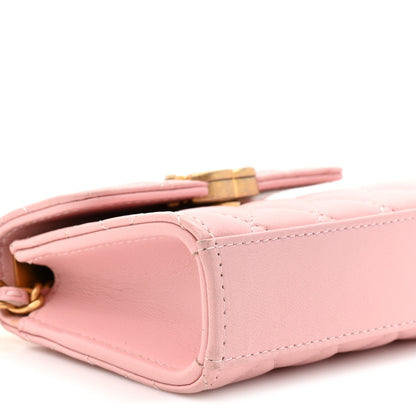 Chanel Lambskin Enamel Quilted Mini Top Handle Flap Pink 10 of 12