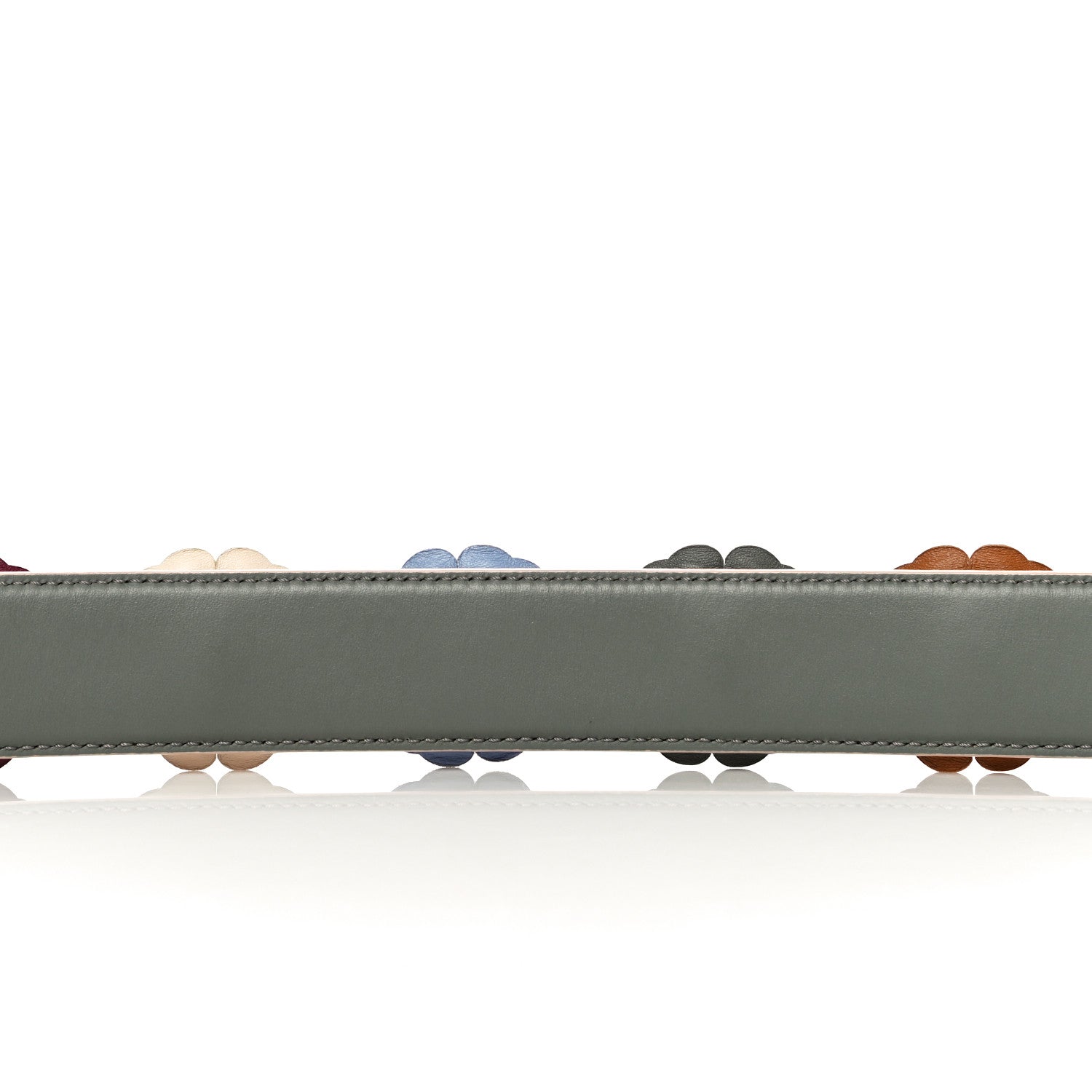 Fendi Vitello Dolce Flowerland Studded Strap You Moresco Malachite 7 of 10