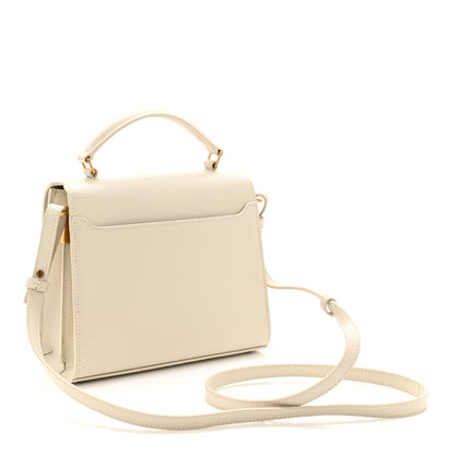 Saint Laurent Grain de Poudre Mini Classic Monogram Cassandra Top Handle Vintage White 3 of 10