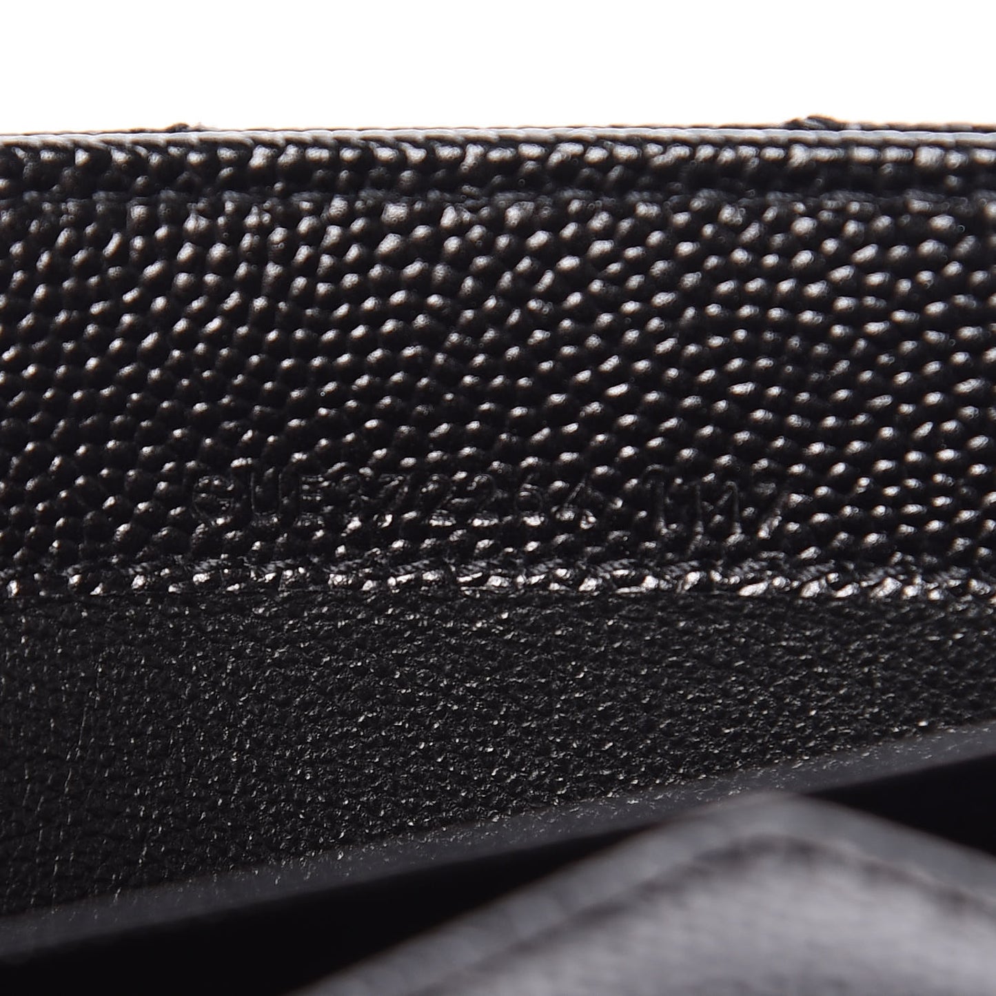 Grain De Poudre Matelasse Chevron Monogram Flap Wallet Black