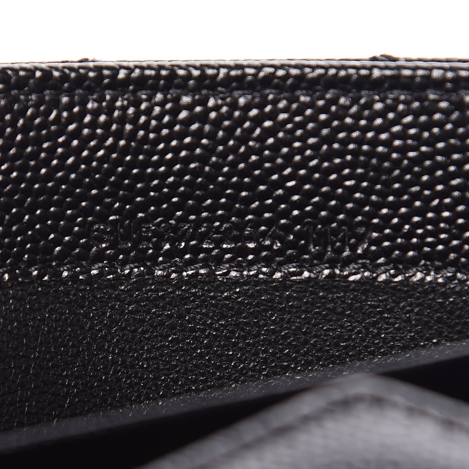Saint Laurent Grain De Poudre Matelasse Chevron Monogram Flap Wallet Black 9 of 9