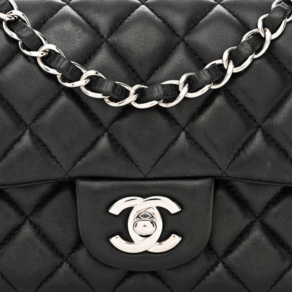 Chanel Lambskin Quilted Mini Rectangular Flap Black 8 of 11