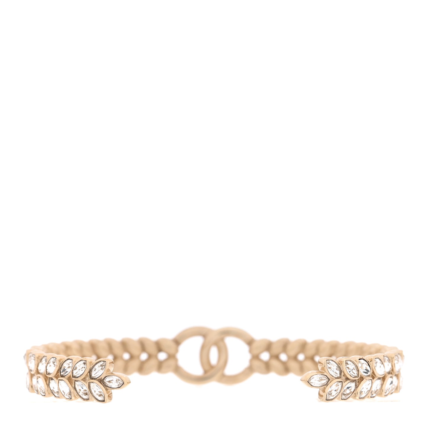 Crystal Sparkling Wheat CC Cuff S Bracelet Gold