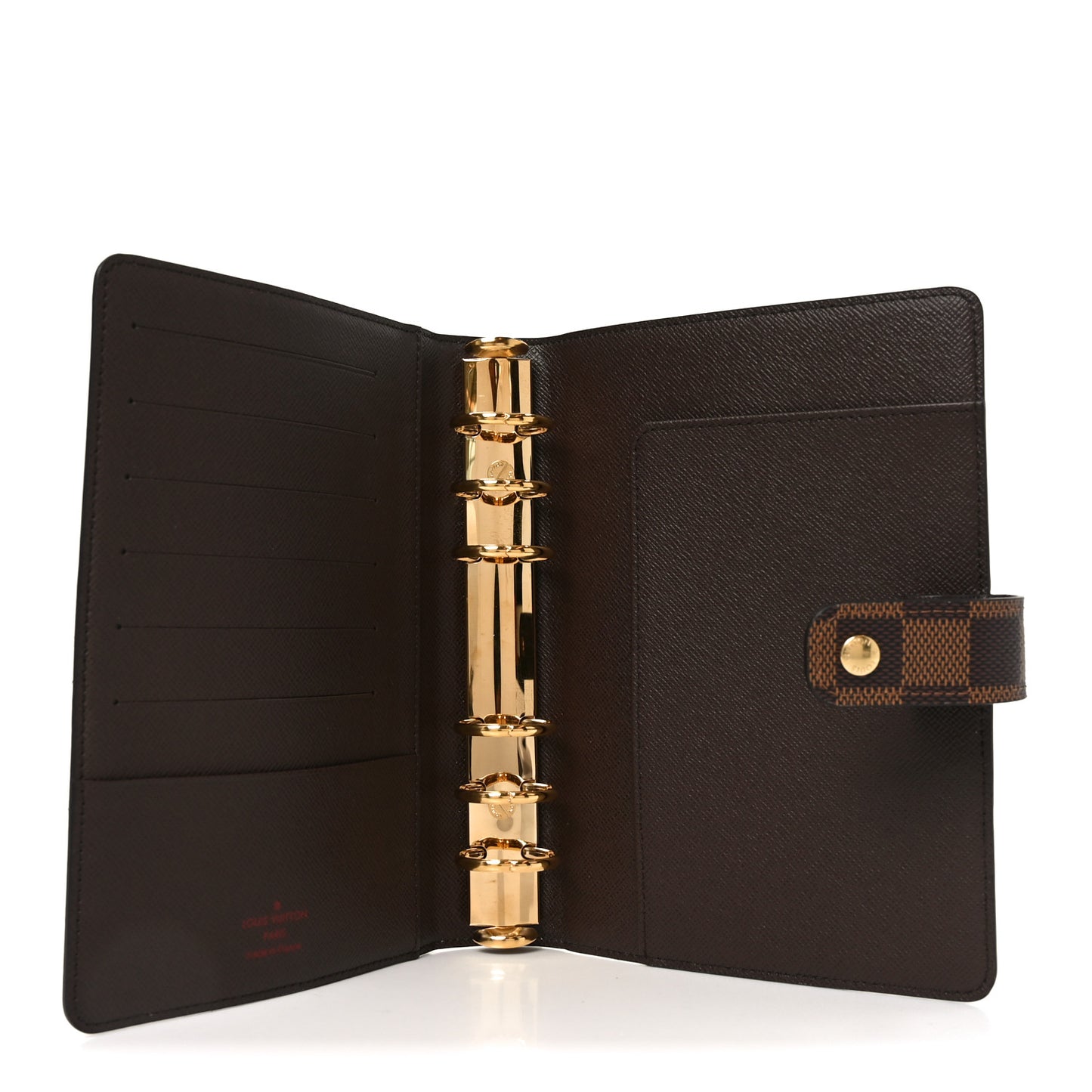 Damier Ebene Medium Ring Agenda Cover