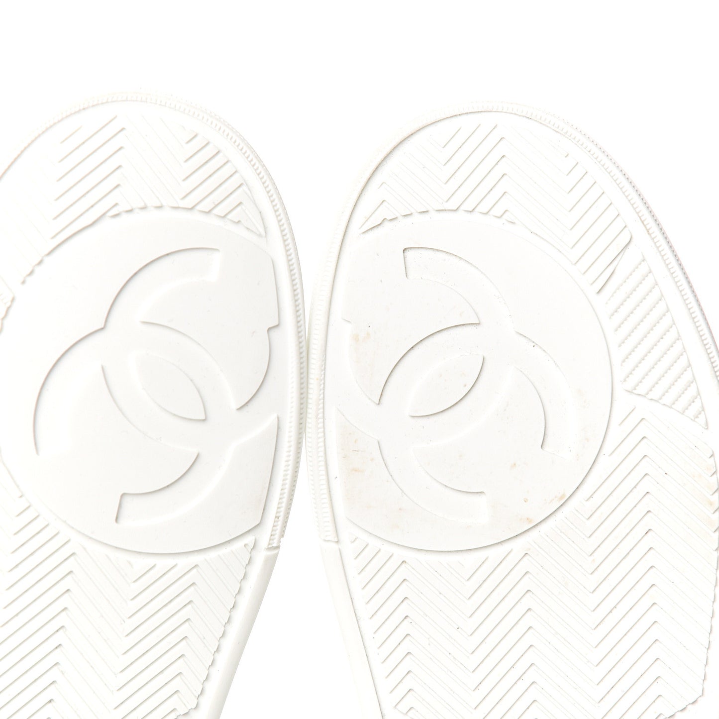 Calfskin Womens Logo Sneakers 38 White