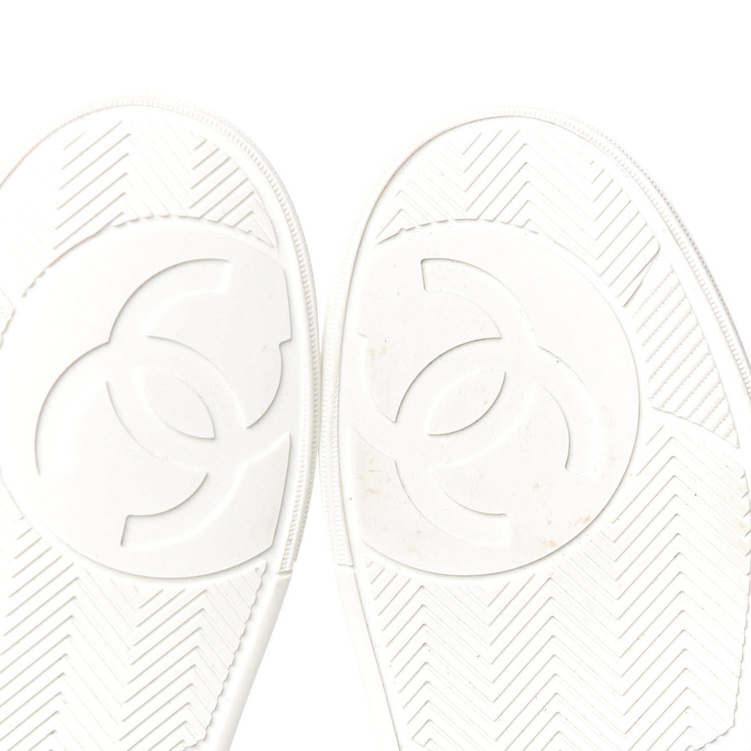 Chanel Calfskin Womens Logo Sneakers 38 White 6 of 9