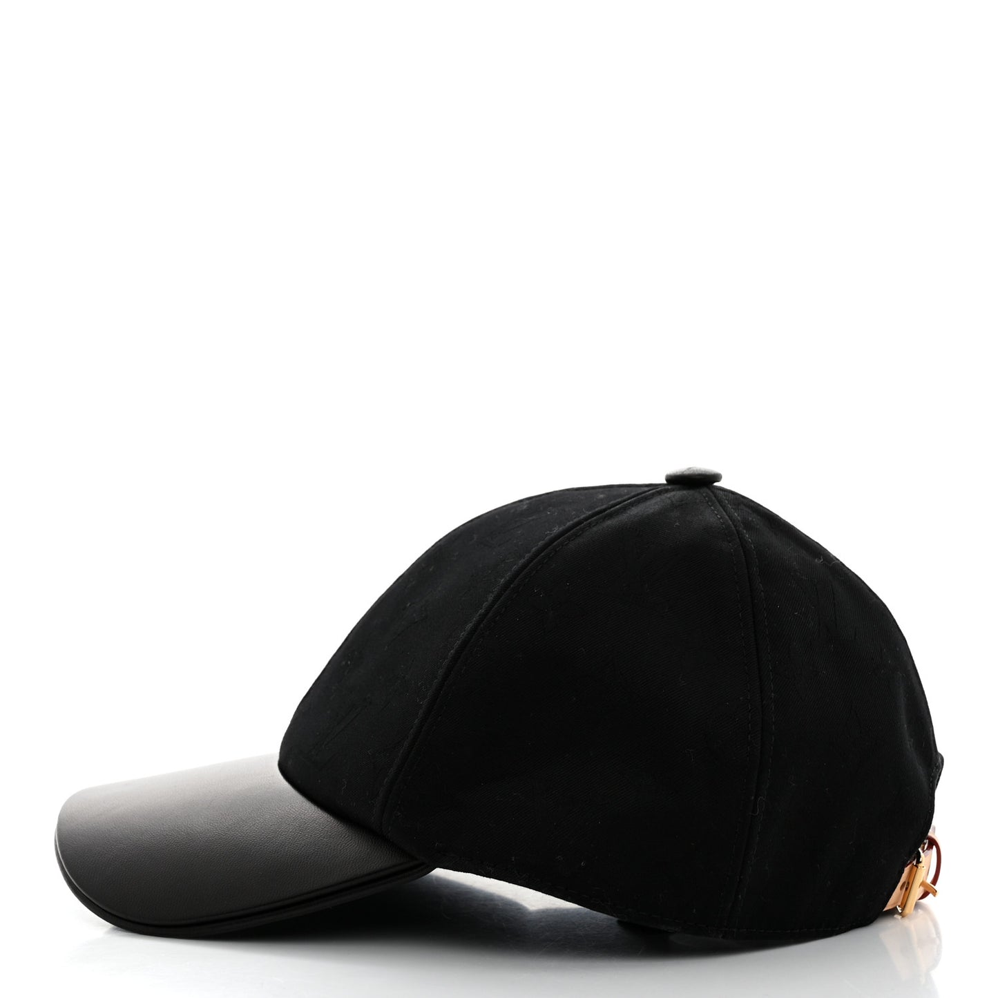Calfskin Cotton Jacquard Monogram LV First Cap L Black