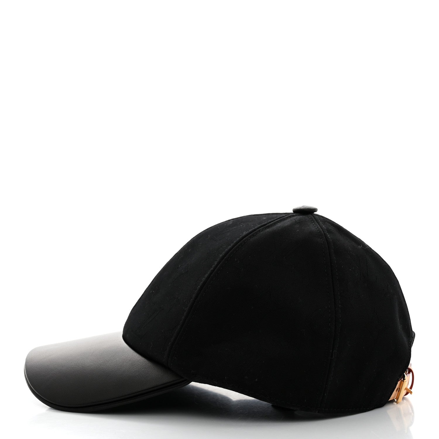 Louis Vuitton Calfskin Cotton Jacquard Monogram LV First Cap L Black 4 of 9